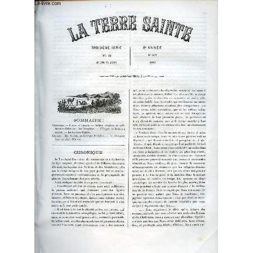 La Terre Sainte N°12 3e Série 8e Année N°167 Jeudi 15 Juin 1882 - C... on Productcaster.