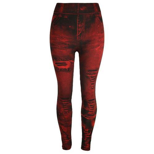 Legging Imitation Jean Pour Femme, Pantalon De Sport, Slim, Coloré,... on Productcaster.