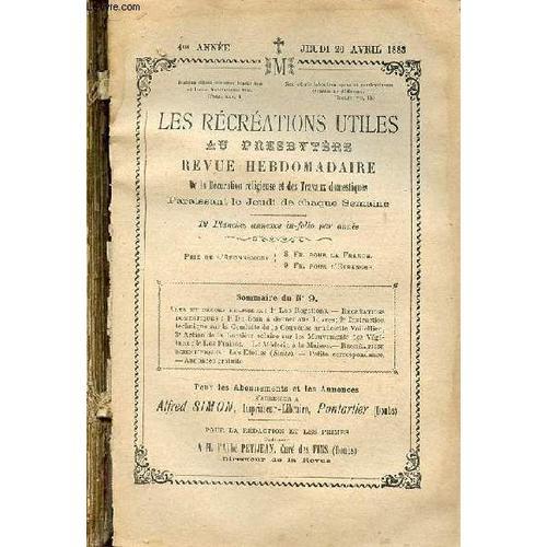 Les Récréations Utiles Au Presbytère N°9 4me Année Jeudi 26 Avril 1... on Productcaster.