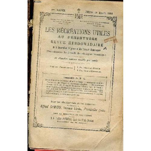 Les Récréations Utiles Au Presbytère N°5 4me Année Jeudi 29 Mars 18... on Productcaster.