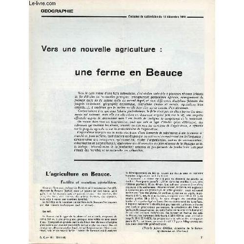 Vers Une Nouvelle Agriculture : Une Ferme En Beauce - Géographie Do... on Productcaster.