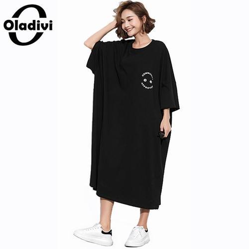 Oladivi ? Robe Longue En Coton, Surdimensionnée, Ample, Tunique Pou... on Productcaster.