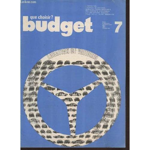 Que Choisir ? Budget N°7 - Mars 1974 : Location De Voitures. . Somm... on Productcaster.