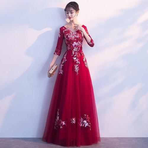 Sexy Style Chinois Robe Femmes Mince Soirée Longue Cheongsam Robe D... on Productcaster.