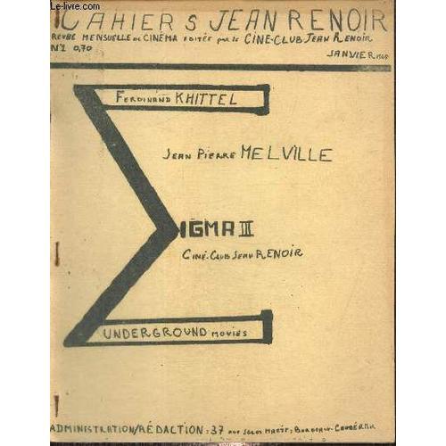 Cahiers Jean Renoir, Revue Mensuelle De Cinéma, N°1 on Productcaster.