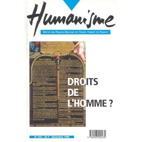 Humanisme N° 243 : Droits De L'homme ? on Productcaster.