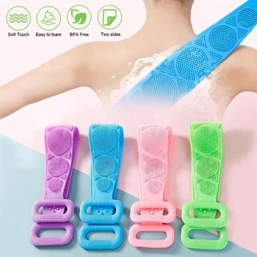 Serviette De Bain En Silicone Loofah Doux, Gommage Du Dos, Ceinture... on Productcaster.