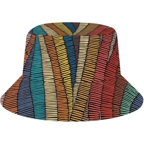 Chapeau De Seau,Chapeau De Soleil Ondul¿¿ Color¿¿ De Style Boh¿¿Me,... on Productcaster.