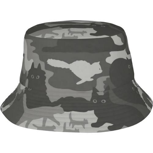 Motif Chat,Motif Camouflage,Chapeau Seau,Chapeau Seau,Chapeau Pare-... on Productcaster.