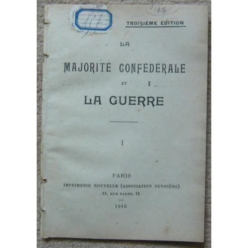 La Majorité Confédérale Et La Guerre I on Productcaster.