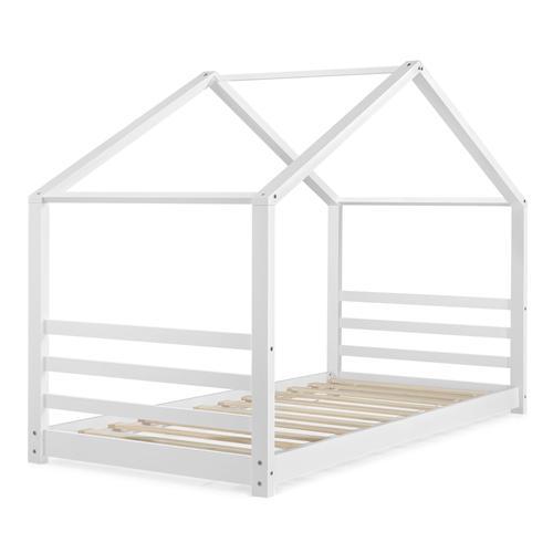 Lit Pour Enfant Cabane Maison Avec Sommier À Lattes Bois De Pin Bla... on Productcaster.