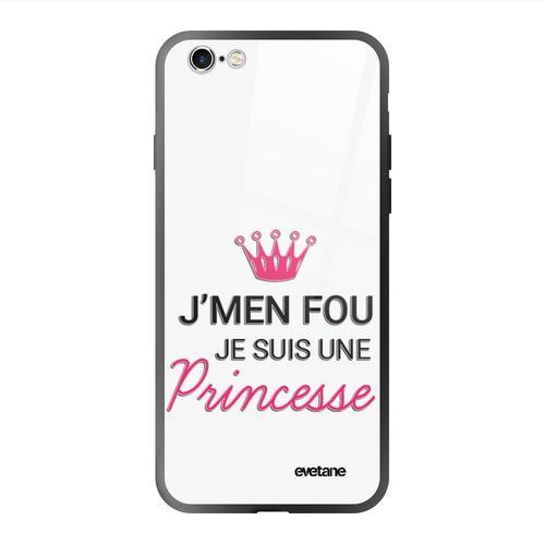 Coque En Verre Trempé Iphone 6/6s Je Suis Une Princesse Ecriture Te... on Productcaster.