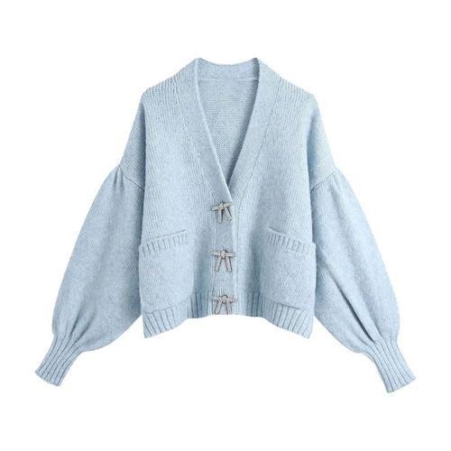 Kpytomoa ? Cardigan Tricoté Avec Boutons En Strass Pour Femmes, Pul... on Productcaster.