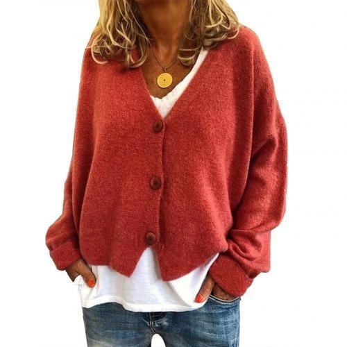 Cardigan À Manches Longues Pour Femme, Pull Décontracté, À Simple B... on Productcaster.