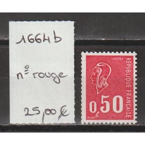 France, 1971, Variété, Type Marianne De Béquet, N°1664b (N° Rouge A... on Productcaster.