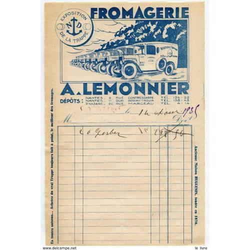 Jolie Petite Facture Art Deco Fromagerie Lemonnier A Nantes St Naza... on Productcaster.