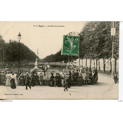 Cpa 47 Agen. Jardins Du Gravier 1910 on Productcaster.