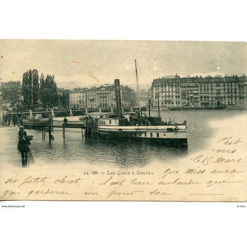 Cpa Suisse. Les Quais A Geneve 1901 on Productcaster.