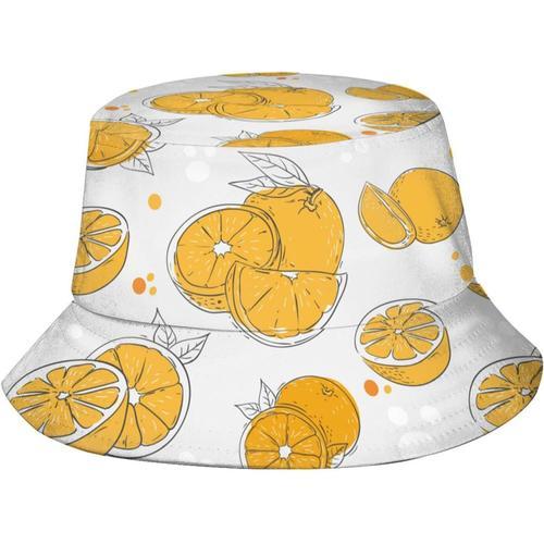 Chapeau De P¿ocheur,Motif Fruits,Chapeau Bob Orange,Chapeau De P¿oc... on Productcaster.