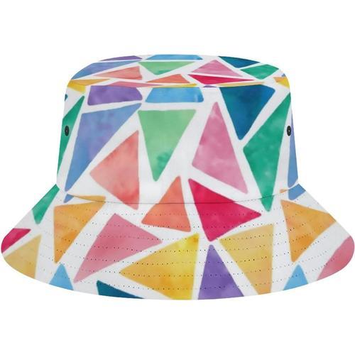 Chapeau Bob,Motif G¿¿Om¿¿Trique Aquarelle Color¿¿,Chapeau De P¿oche... on Productcaster.