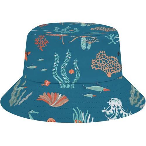 Chapeau De P¿ocheur,Motif Animal,Motif Hippocampe,Motif Poisson,Cha... on Productcaster.