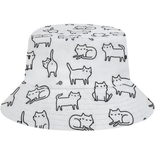 Chapeau De P¿ocheur,Motif Chat,Chapeau Pare-Soleil Chat,Casquette D... on Productcaster.