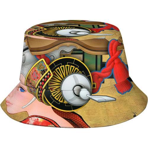 Chapeau Bob,Geisha,Geisha,Motif Japonais,Style Japonais,Chapeau De ... on Productcaster.