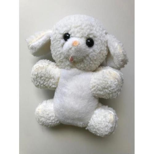 Peluche Doudou Chien Blanc Brebis Tire La Langue Vintage Bruit Hochet (Reconditionné) on Productcaster.