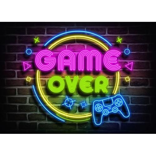 Canevas imprimer Game Over Glow=714 Impression sur toile DIY instal... on Productcaster.