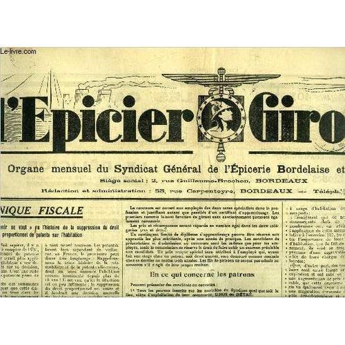 L Épicier Girondin N° 68 - Chronique Fiscale Par Gaston Puel, Notre... on Productcaster.