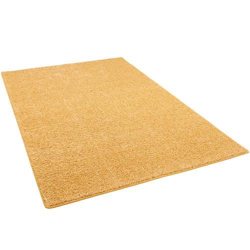 Snapstyle Mona - Tapis À Poils Longs - Velours Curry Jaune 100x100 Cm on Productcaster.