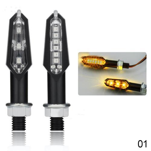 Clignotant Universel 9led Pour Motos, 2 Pièces, Double Face, Ambre,... on Productcaster.