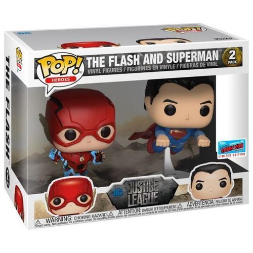 Figurine Dc Justice League - 2-Pack Flash & Superman Exclu Pop 10cm on Productcaster.