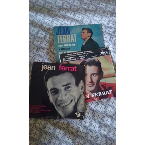 3 Disques Vinyle 45 Tours De Jean Ferrat on Productcaster.