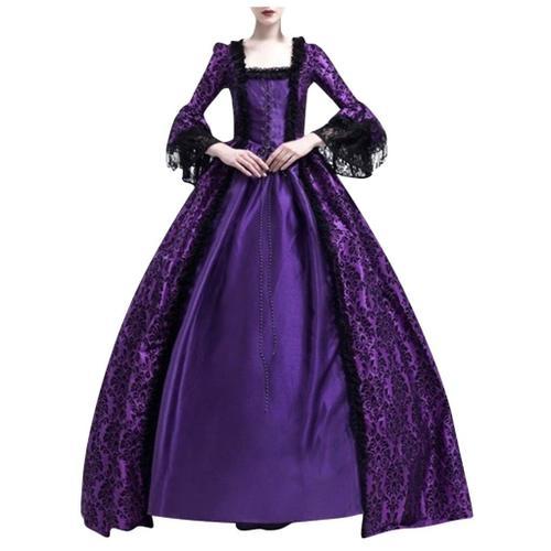 Robe Vietnamienne Gothique Noire En Dentelle, Longue, Noire, En Pat... on Productcaster.