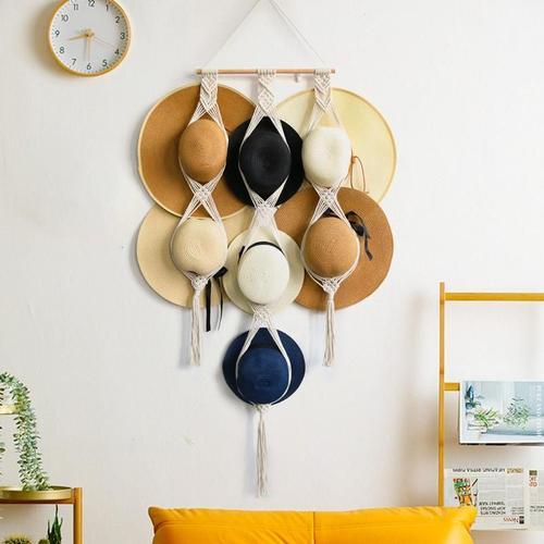 Organisateur de chapeaux suspendus en macramé multicouches, style b... on Productcaster.