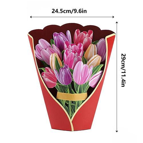 Carte de vministériels x florale 3D, bouquet de fleurs, cartes de v... on Productcaster.