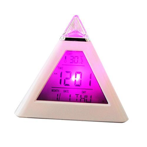 Pyramide de mode créative, horloge numérique de température, 7 coul... on Productcaster.