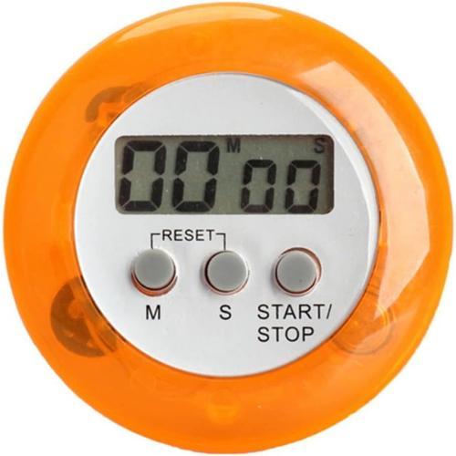 Orange Minuteur De Cuisine Magnétique, Chronomètre Lcd Rond, Réveil... on Productcaster.