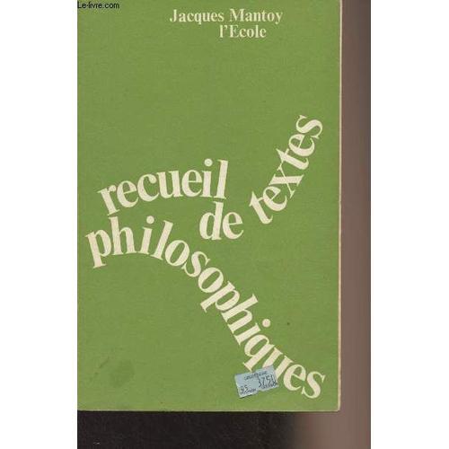 Recueil De Textes Philosophiques on Productcaster.