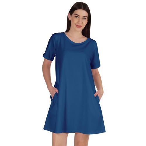 Inkmeso Robe Trapze Avec Poches Coton T Robe T Shirt Tunique Pour L... on Productcaster.