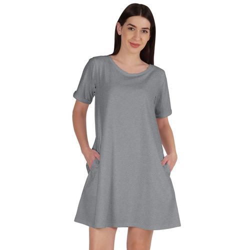 Inkmeso Robe Trapze Avec Poches Coton T Robe T Shirt Tunique Pour L... on Productcaster.