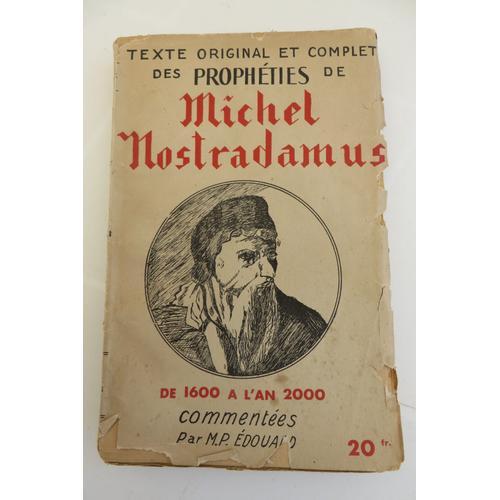 Texte Original Et Complet Des Prophéties De Michel Nostradamus De 1... on Productcaster.