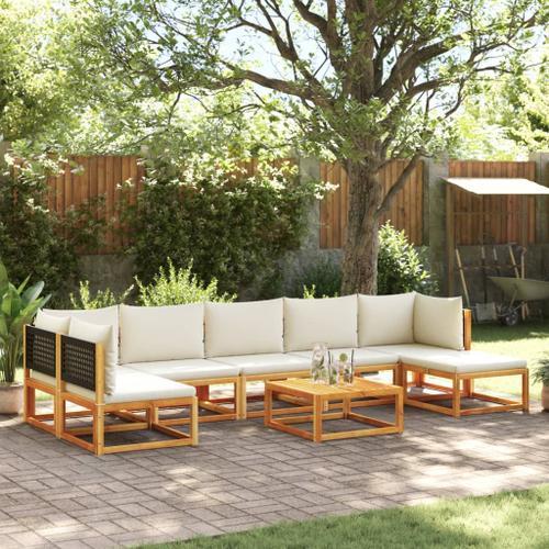 Vidaxl Salon De Jardin Avec Coussins 8 Pcs Bois Massif D'acacia on Productcaster.