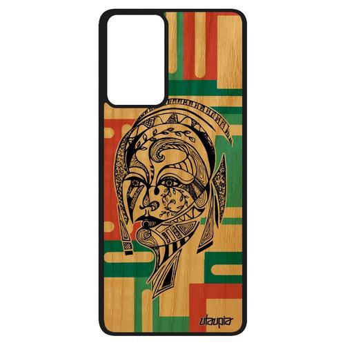 Coque En Bois Naturel Samsung A52 Silicone Femme Dessin Geometrique... on Productcaster.