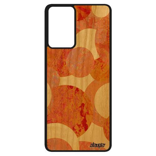 Coque Peinture Abstrait Pour A52 Bois Veritable Silicone Orange Jol... on Productcaster.