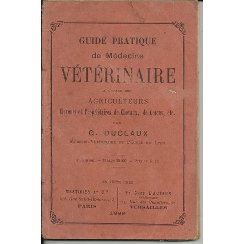 Guide Pratique De Médecine Vétérinaire À L'usage Des Agriculteurs, ... on Productcaster.