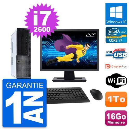 PC Dell 990 DT Ecran 22" Intel i7-2600 RAM 16Go Disque Dur 1To Wind... (Reconditionné) on Productcaster.