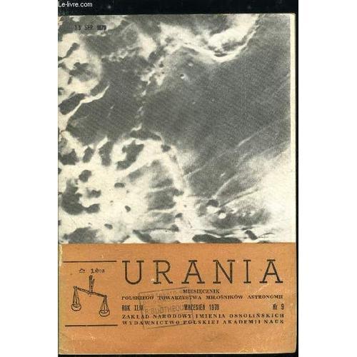 Urania N° 9 - Pylowe Ksiezyce Ziemi (Ii), Wykorzystanie Obserwacji ... on Productcaster.