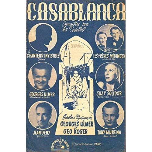 Casablanca : Paroles Et Musique De Georges Ulmer Et Géo Koger - Enr... on Productcaster.